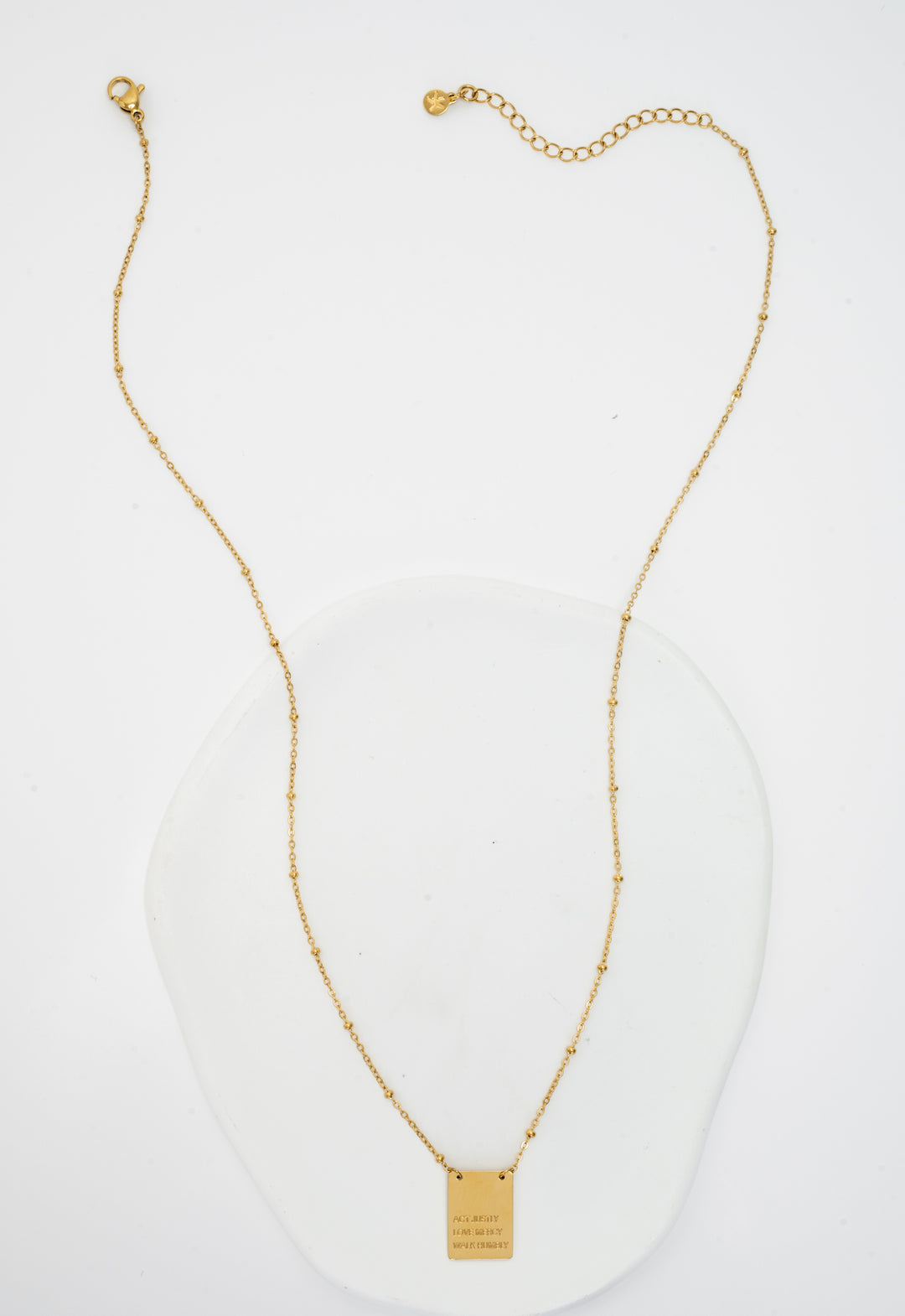 Act Justly Necklace in Gold