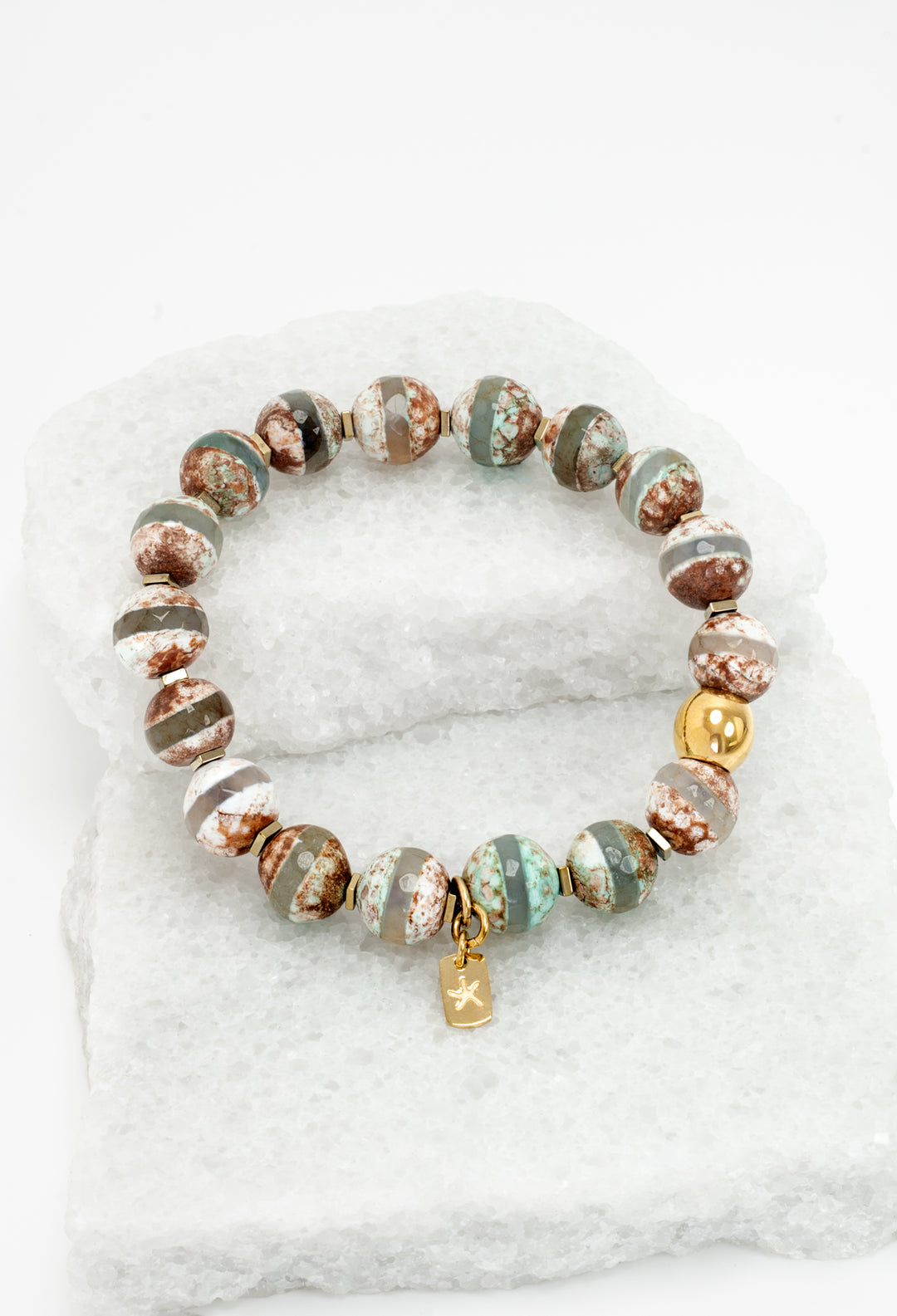 Maya Agate Bracelet in Earth Tones