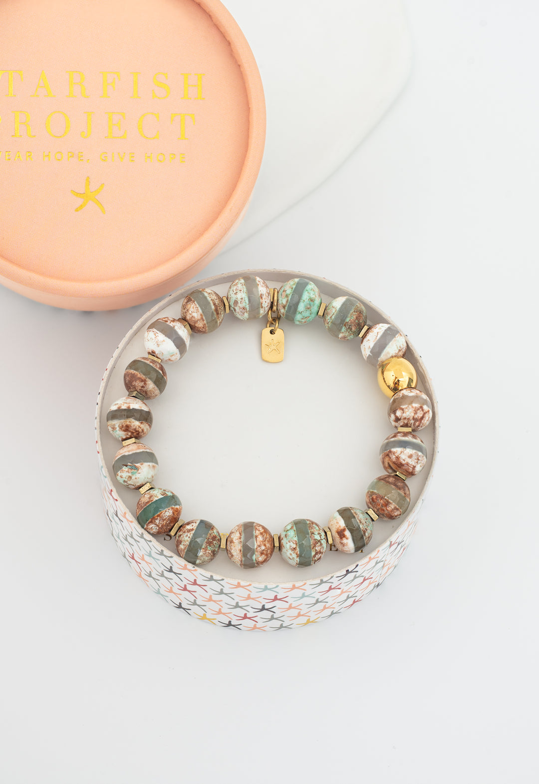 Maya Agate Bracelet in Earth Tones