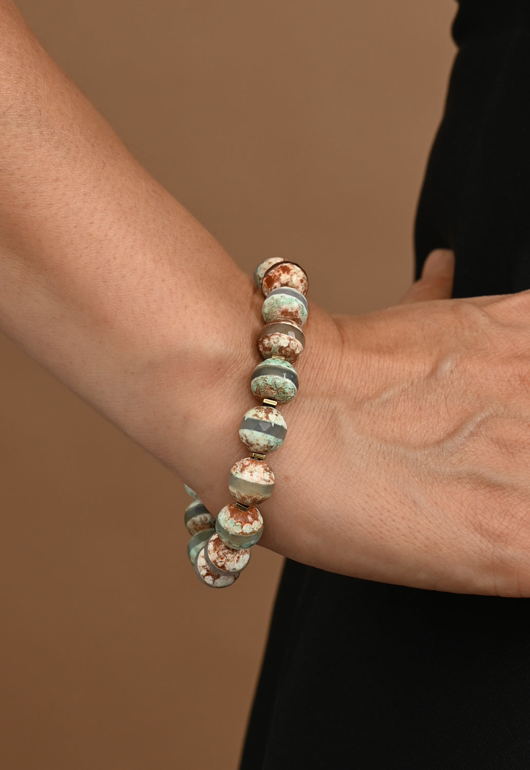 Maya Agate Bracelet in Earth Tones
