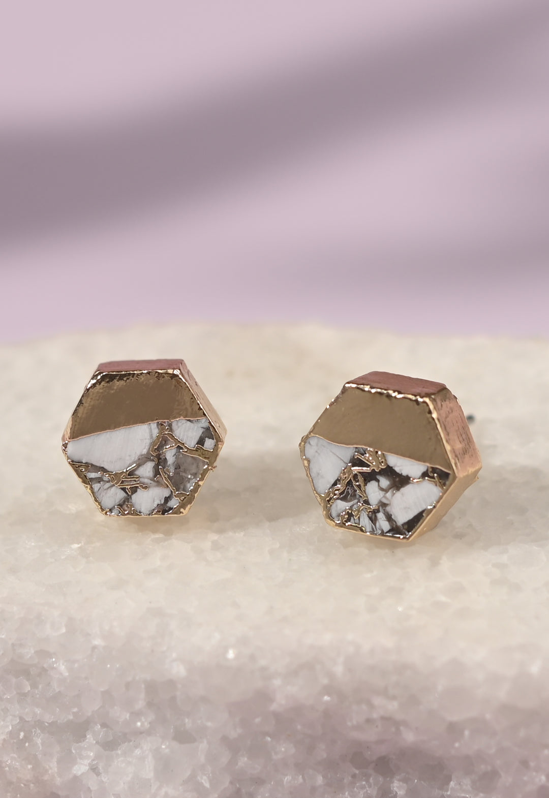 Oasis Studs – White Turquoise