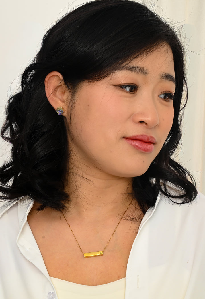 Canopy Stud Earrings – Royal Purple Emperor Stone