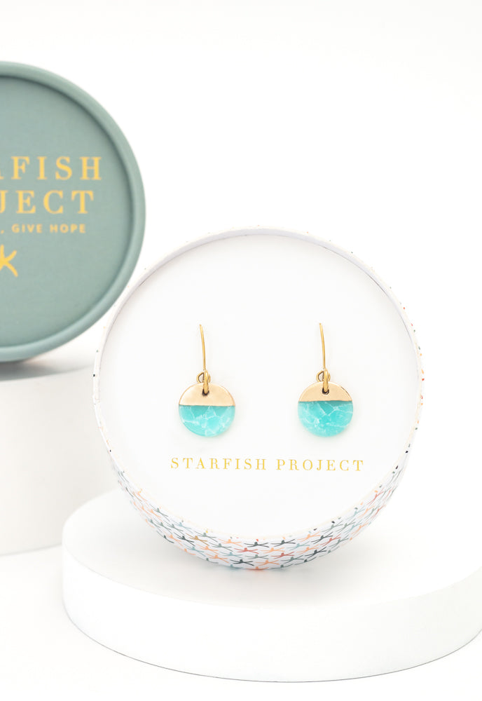 Refresh Earrings in Aqua