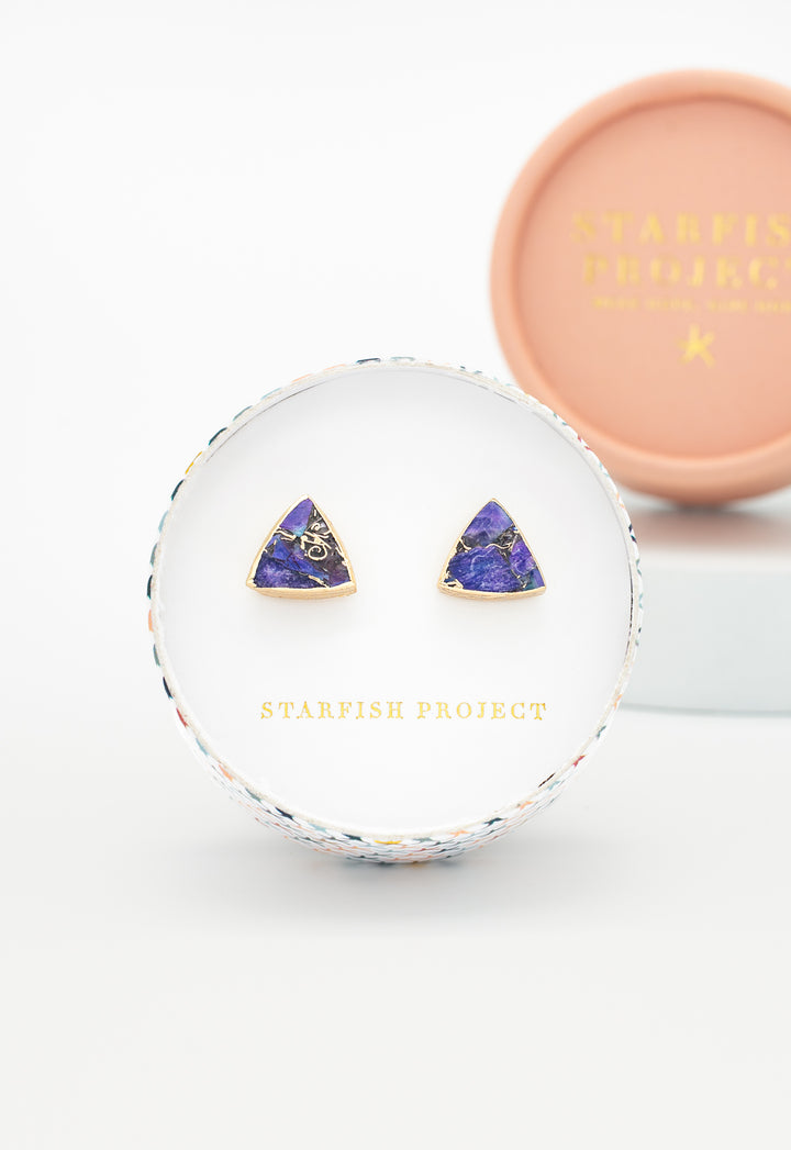 Haven Studs – Royal Purple Emperor Stone
