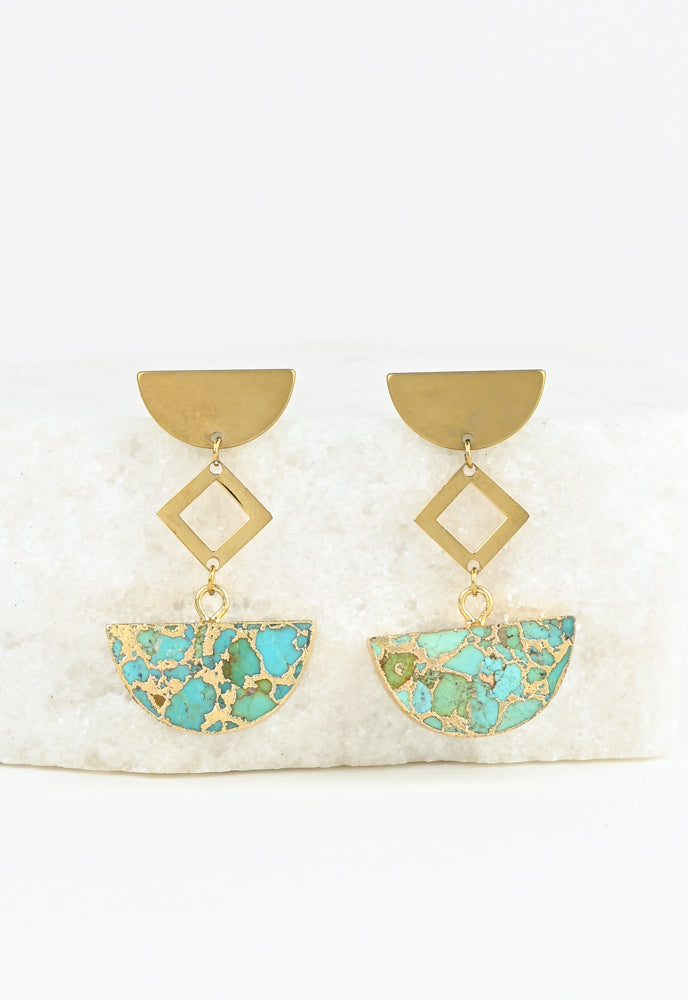 Turning Tide Turquoise Drop Earrings