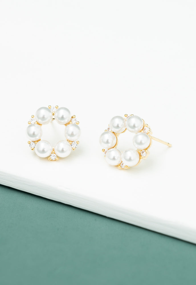 Pearl Halo Earrings
