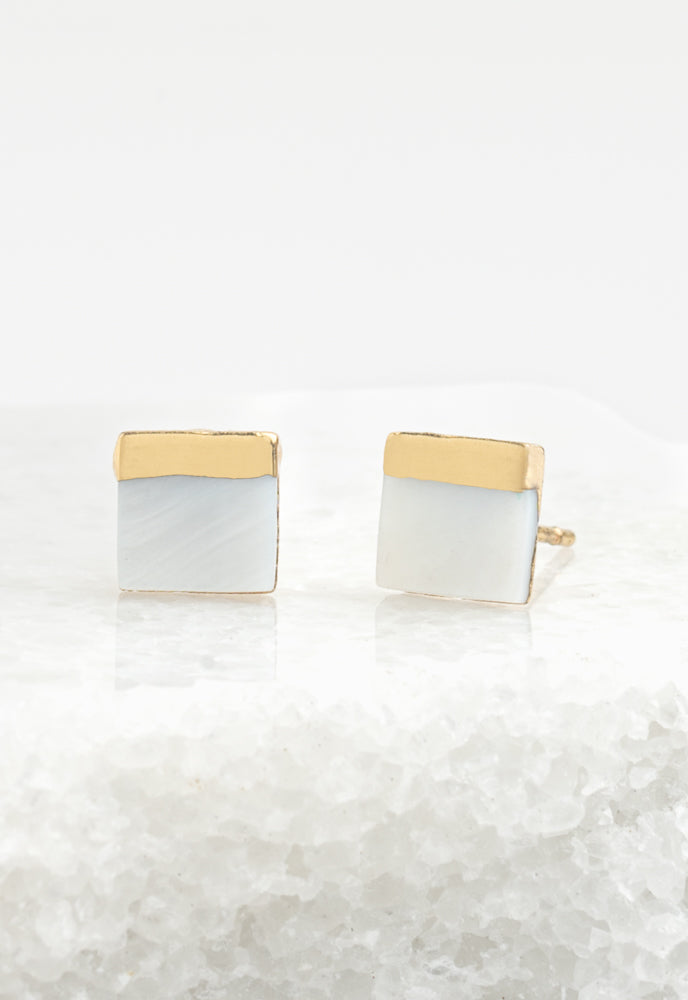 Kelly Mother of Pearl Stud Earrings