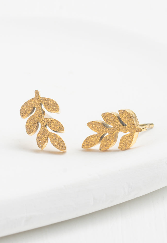 Frosted Rowen Stud Earrings