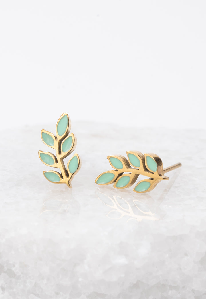 Rowen Stud Earrings in Mint