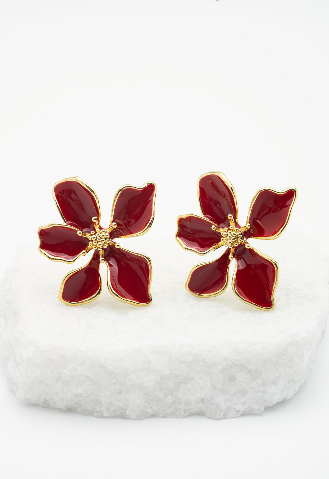 Bloom Earrings in Red