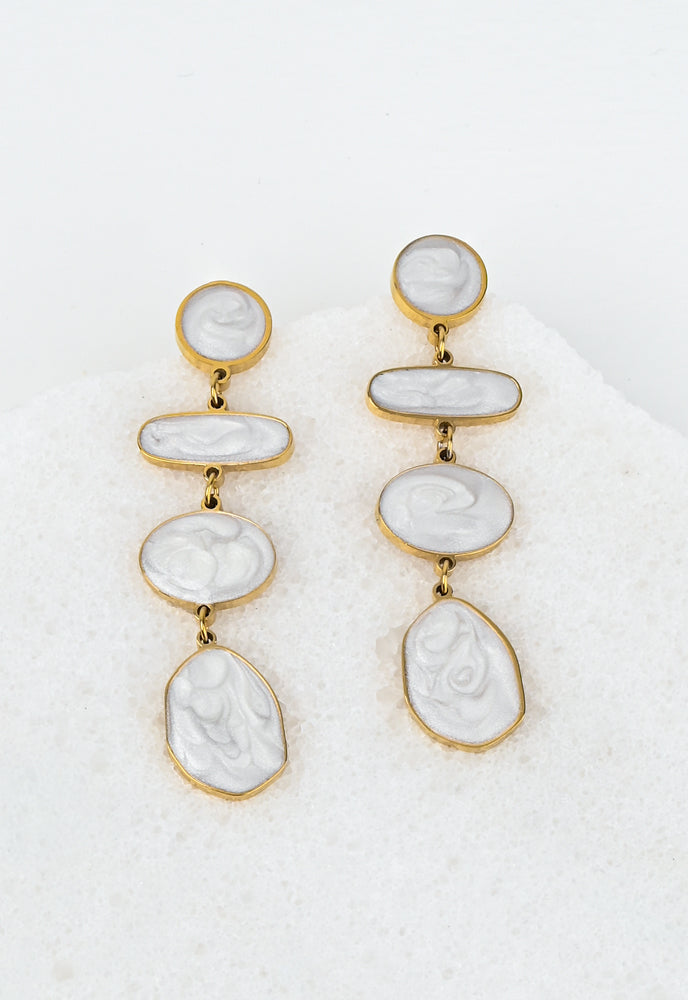 Lunar Eclipse Ivory Drop Earrings