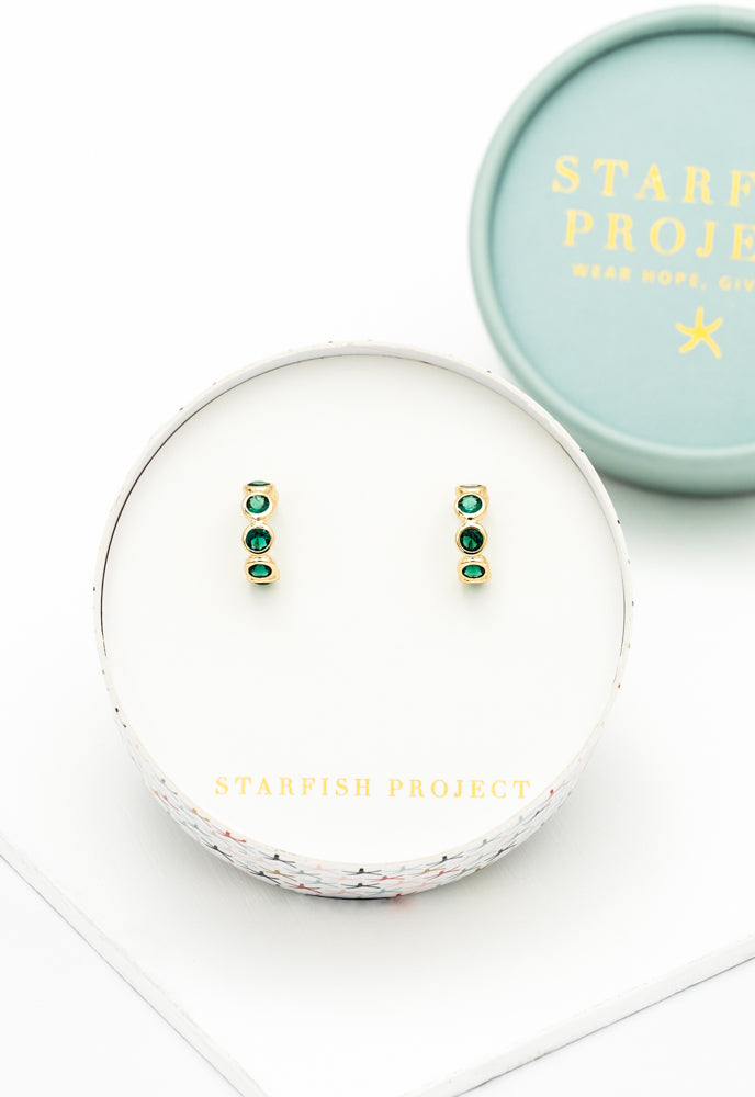 Jubilee Emerald Green Hoop Earrings