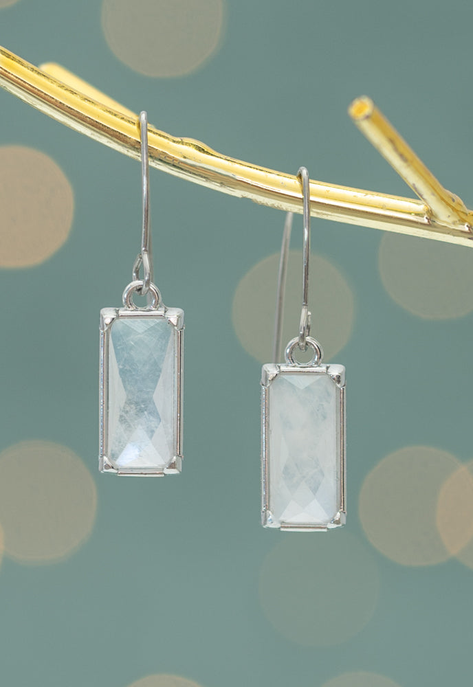 Moonlit Grace Earrings in Silver & Moonstone