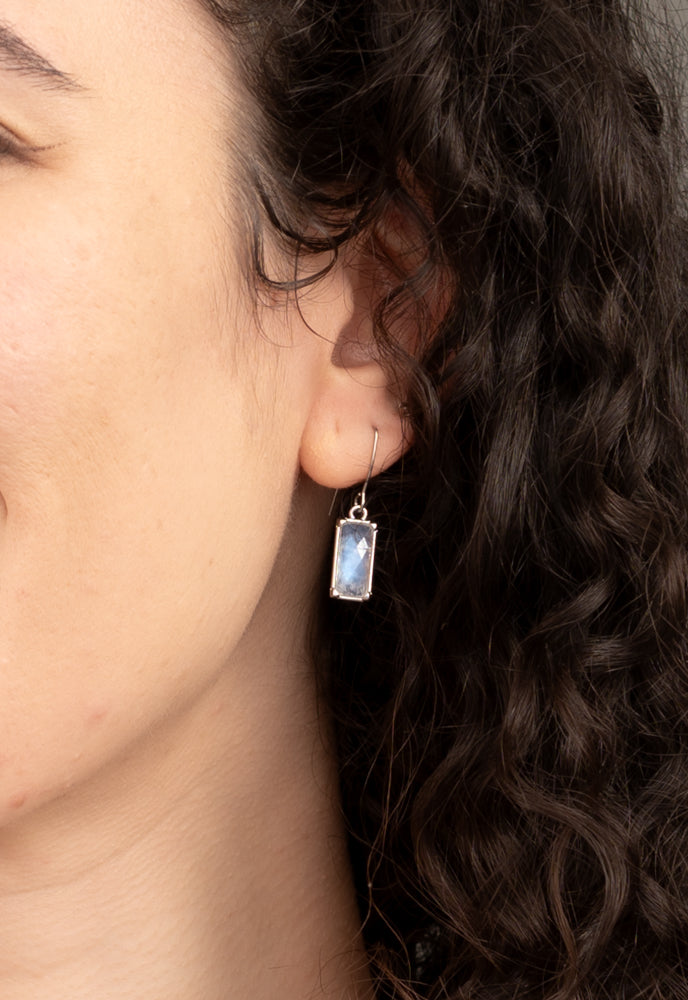 Moonlit Grace Earrings in Silver & Moonstone