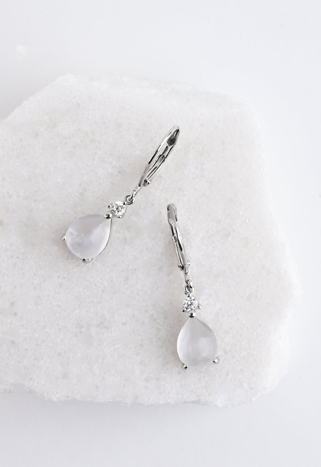 Lunar Dewdrops Moonstone Earrings