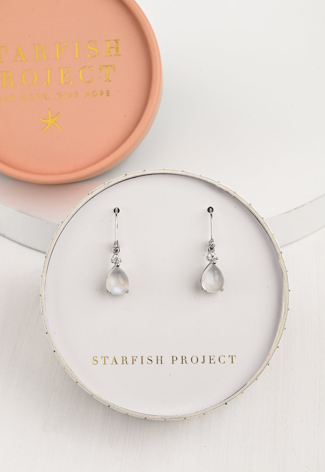 Lunar Dewdrops Moonstone Earrings