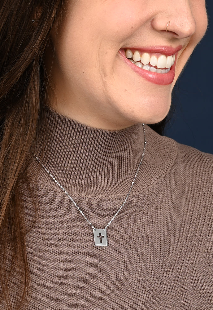 Sanctuary Sterling Silver Cross Necklace
