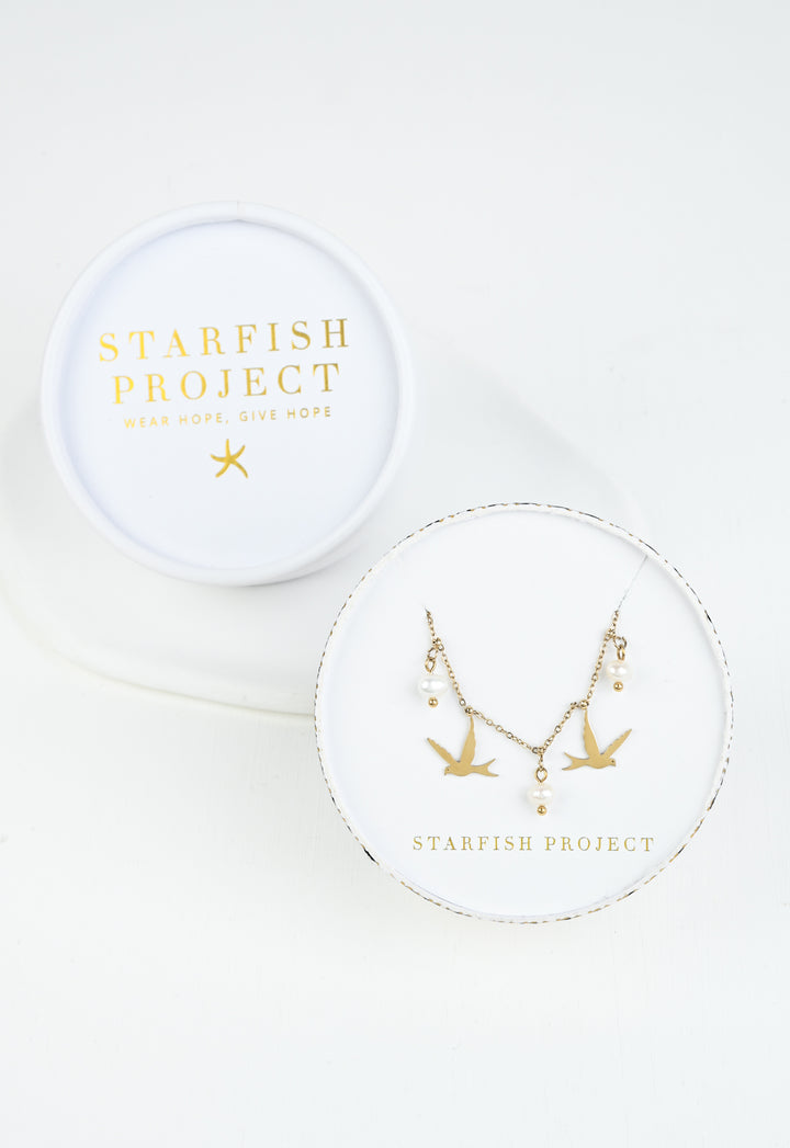 Wings of Hope Pearl Necklace
