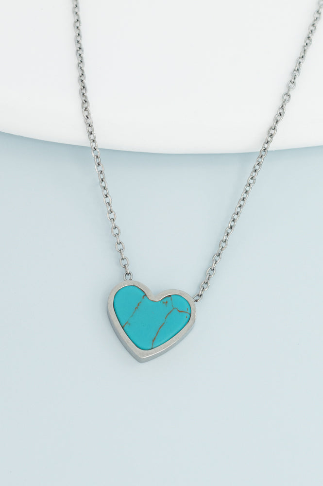 Bay Turquoise Heart Necklace