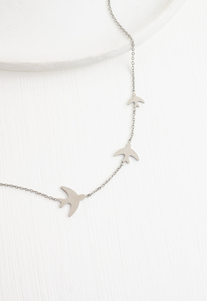 Sparrow Silver Necklace