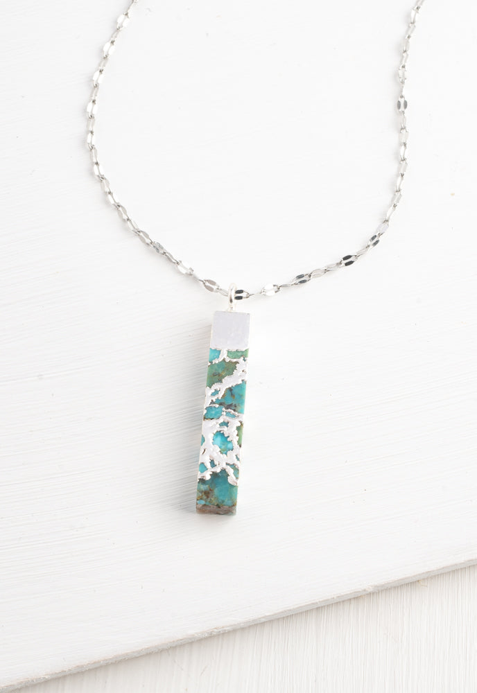 Brayden Turquoise Necklace in Silver