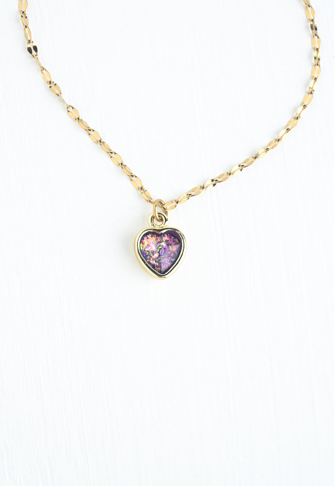 Wear Blue Gold Heart Necklace