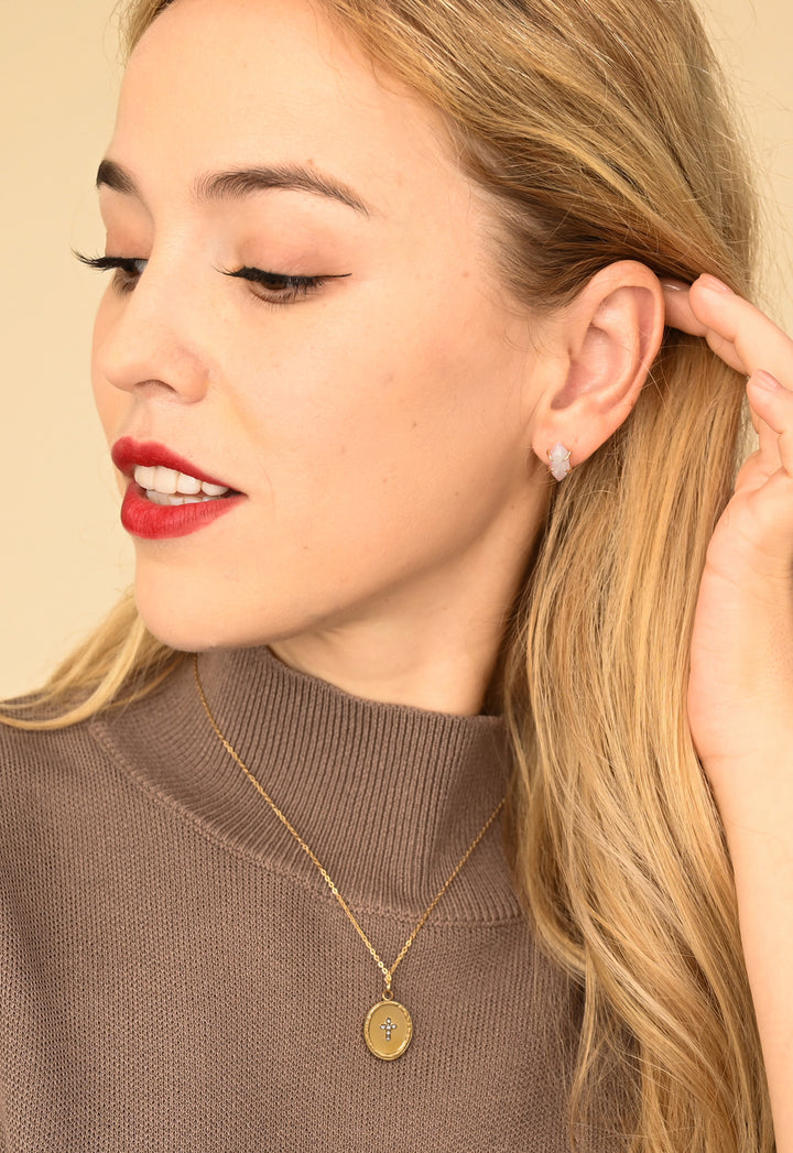 Quartz Encased Studs