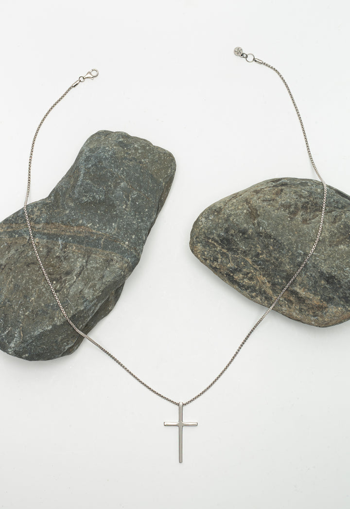 The Classic Cross Necklace in Sterling Silver