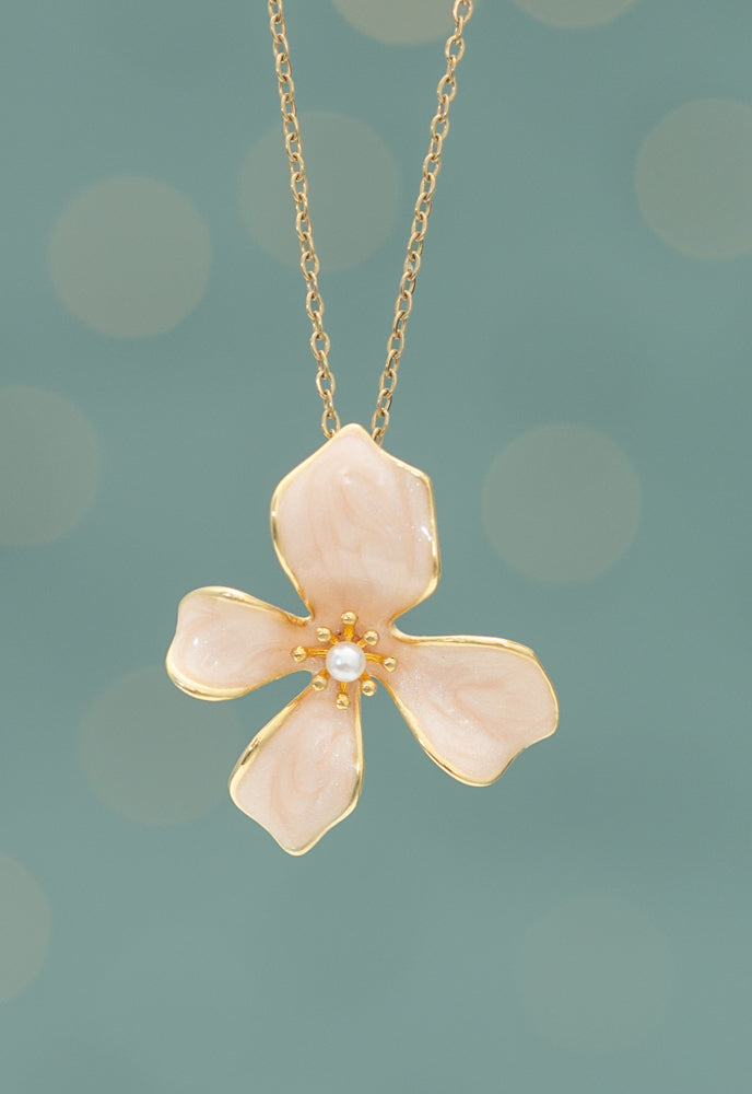 Hope in Bloom Necklace in Misty Rose