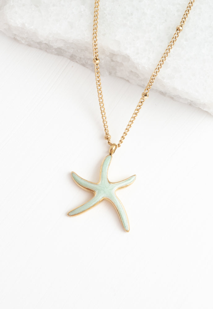 Starfish Hope Necklace in Mint