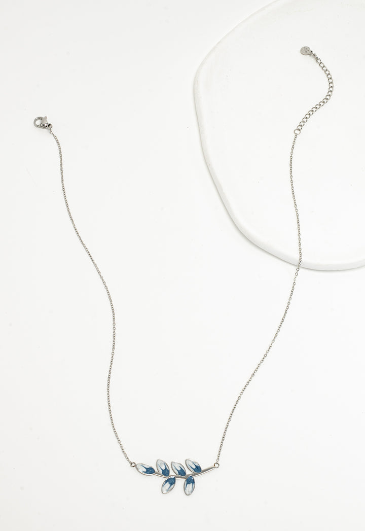 Hope Grows Necklace in Silver & Blue