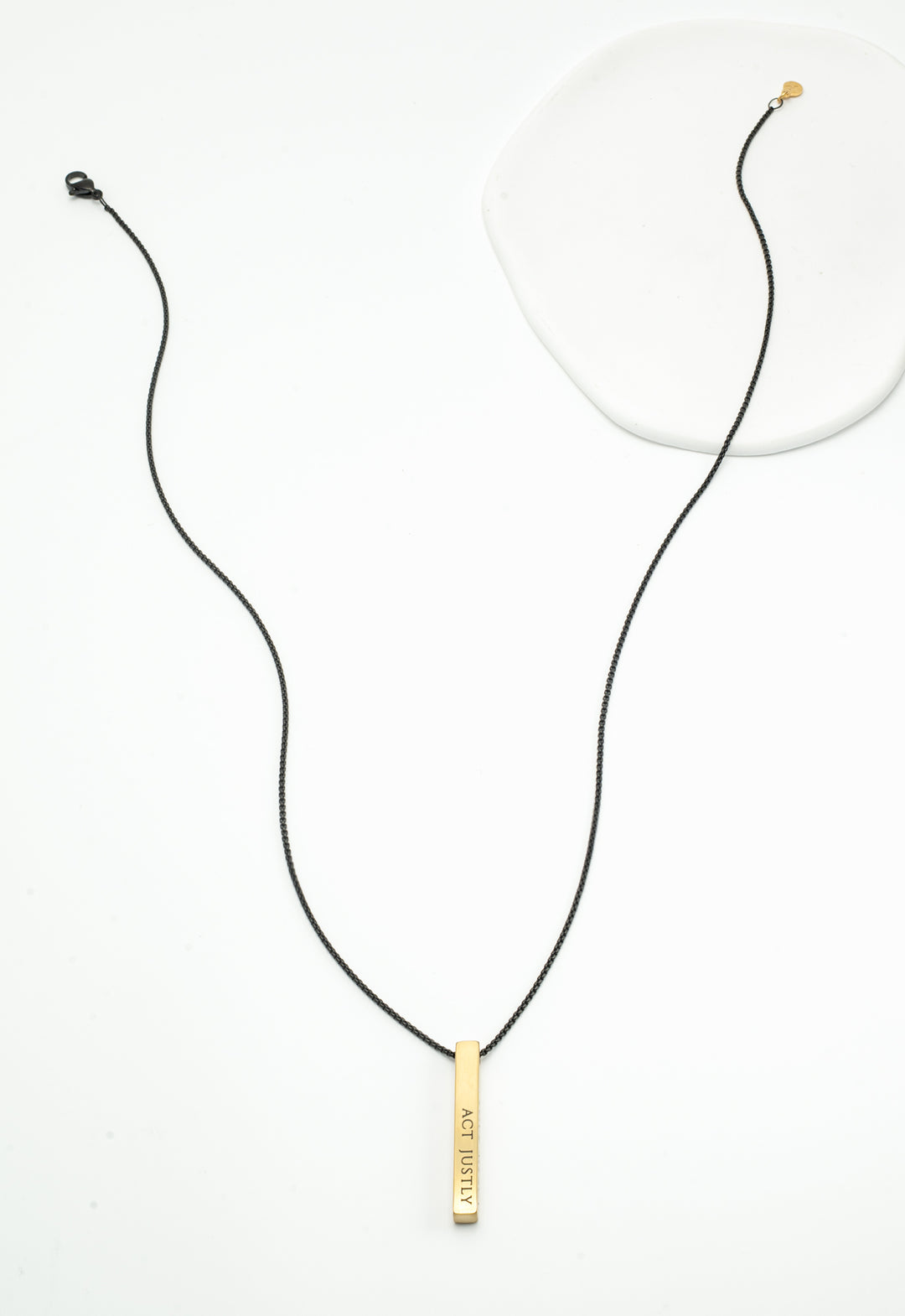 Justice Men's Gold Bar Necklace
