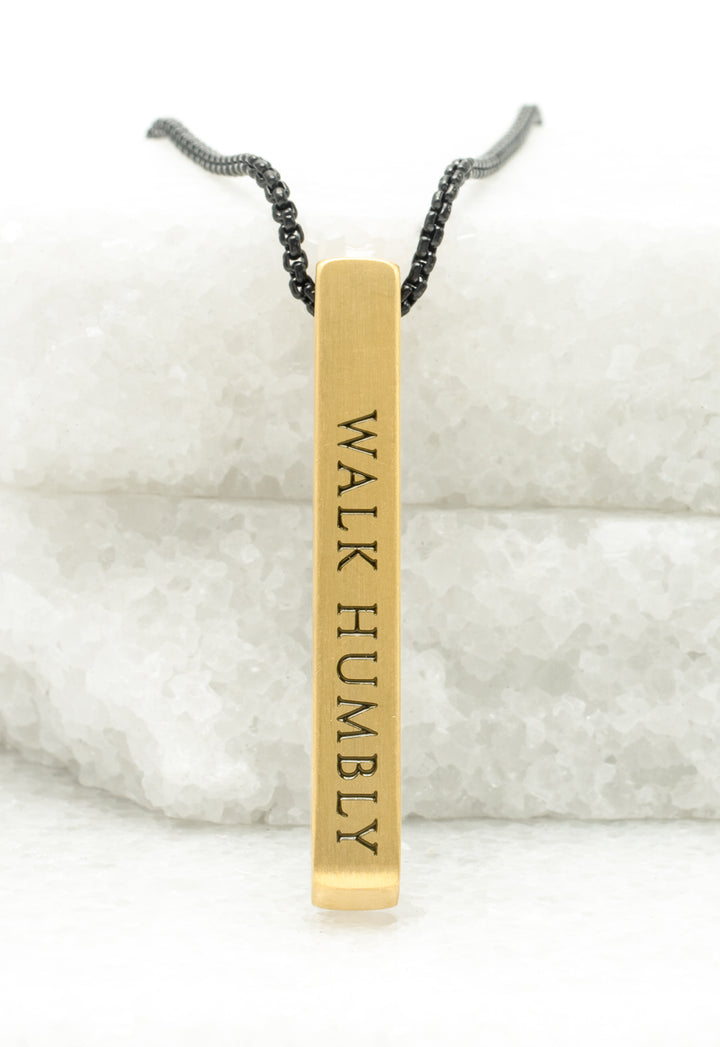 Justice Men's Gold Bar Necklace