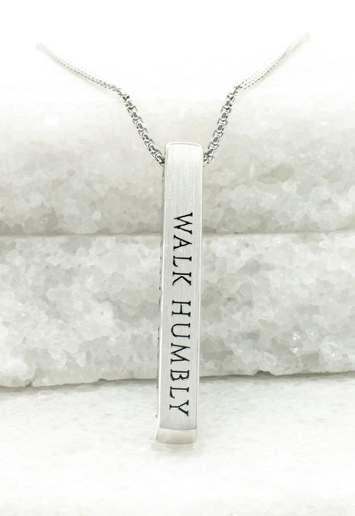 Justice Stainless Bar Necklace