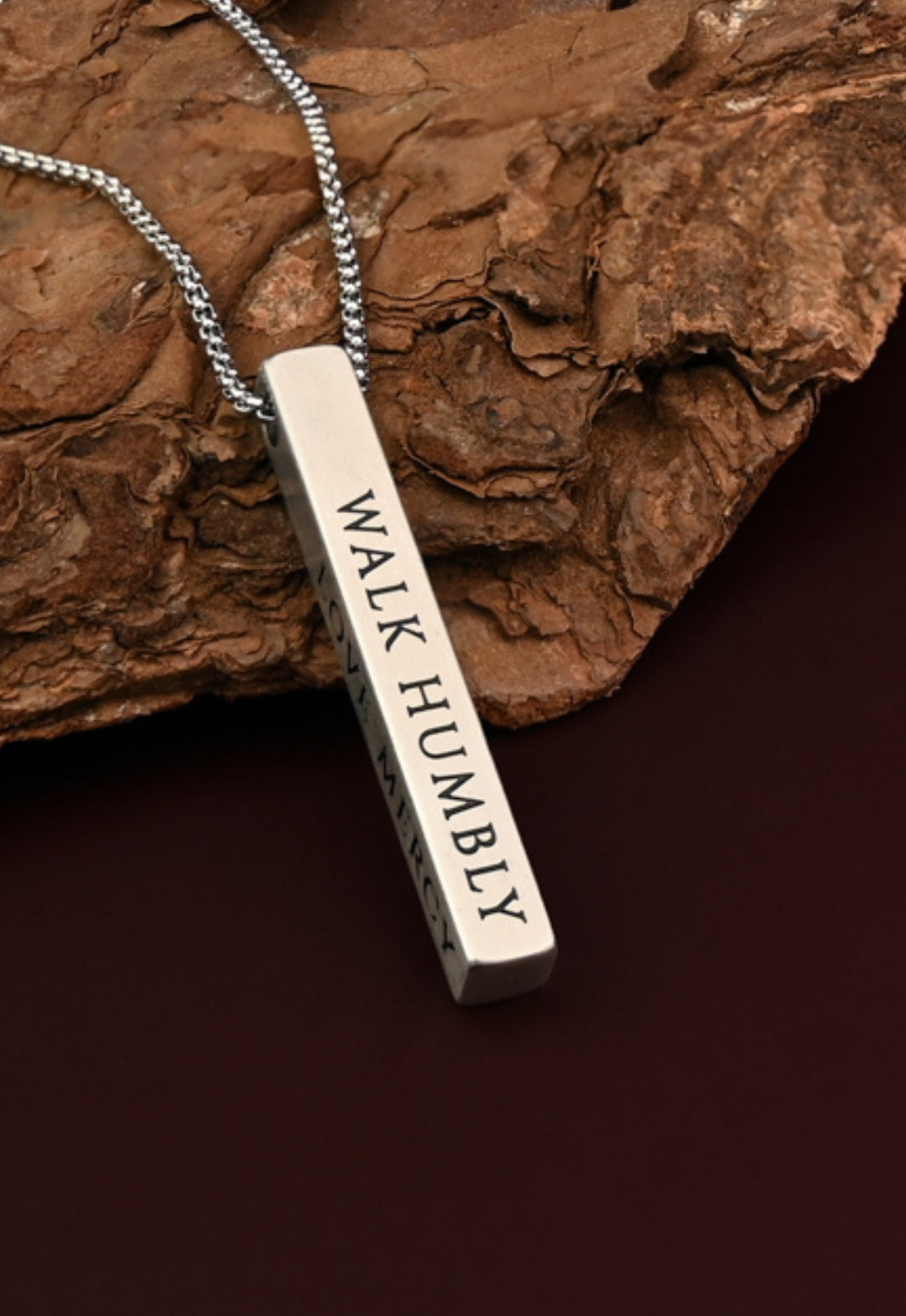 Justice Stainless Bar Necklace