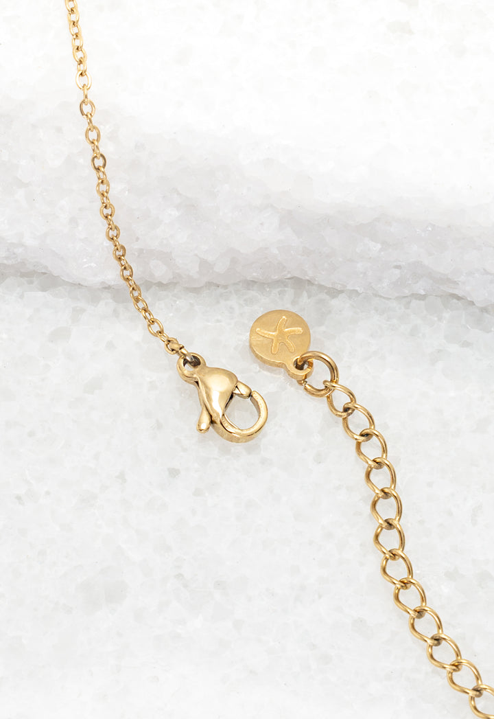 Divine Connection Gold and Zircon Necklace