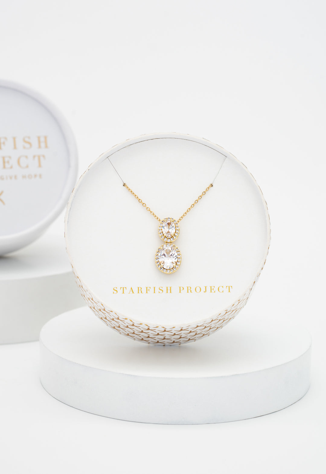 Divine Connection Gold and Zircon Necklace