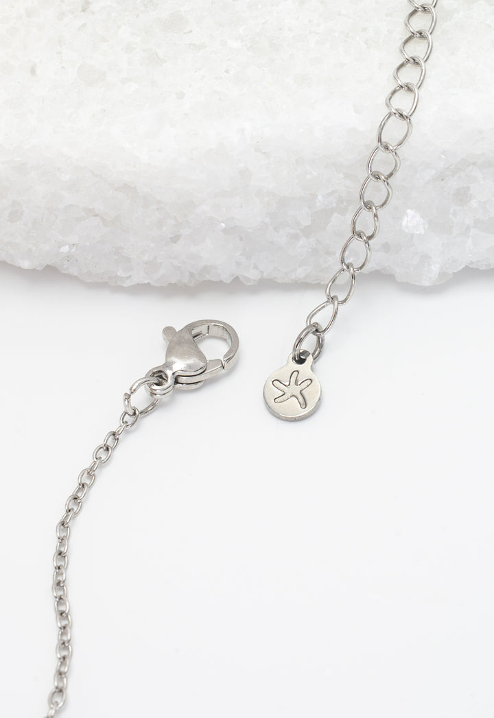 Glittering Garland Platinum and Zircon Necklace