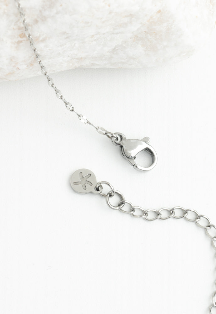 Moonlit Grace Necklace in Silver & Moonstone