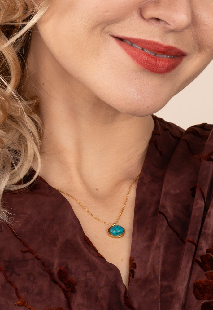 Hopeful Glow Necklace in Turquoise