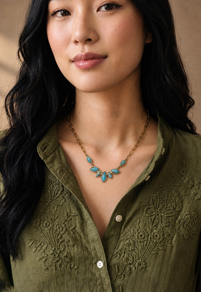Boundless Voyage Turquoise Emperor Stone Necklace