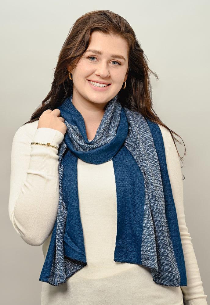 Threads of Indigo Scarf