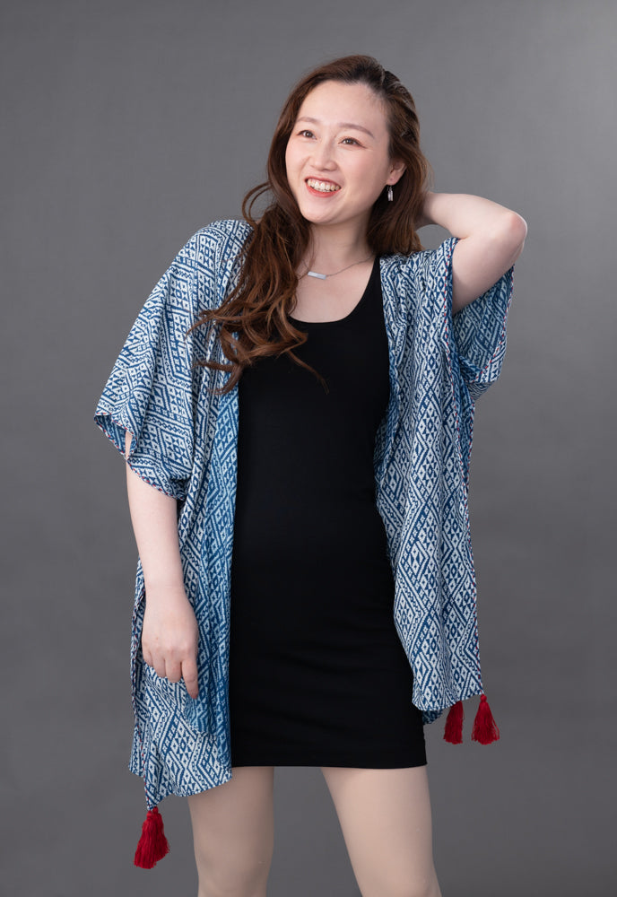 Mali Sky Kimono-Inspired Garment