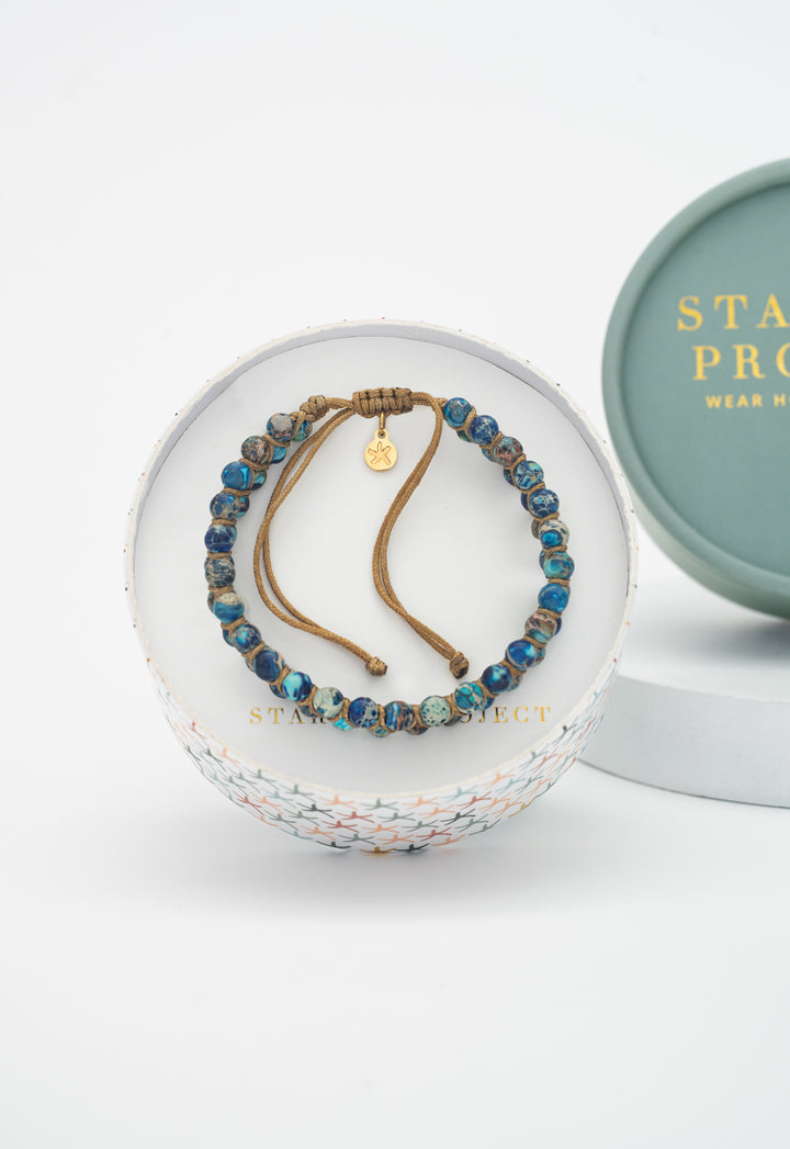 Wear Blue Handwoven Beaded Bracelet