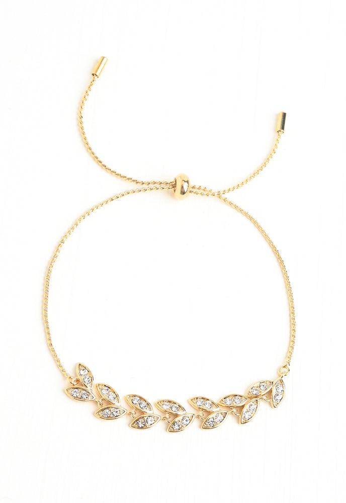 Crystal Vine Zircon and Gold Bracelet