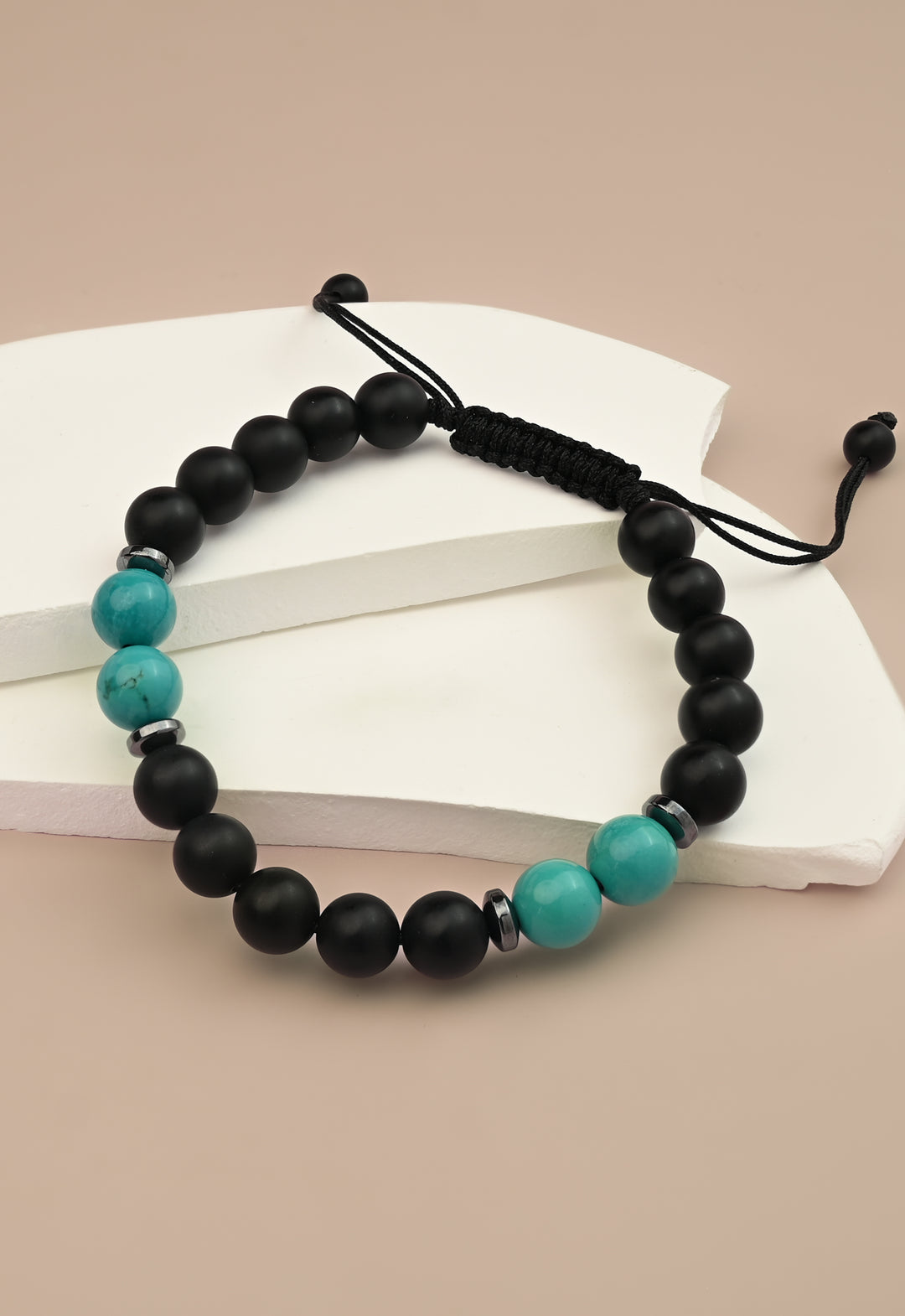 5 & 2 Teal/Black Unisex Bracelet