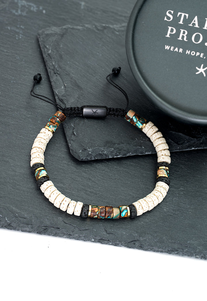 Vanguard Lava Bead Men's Bracelet