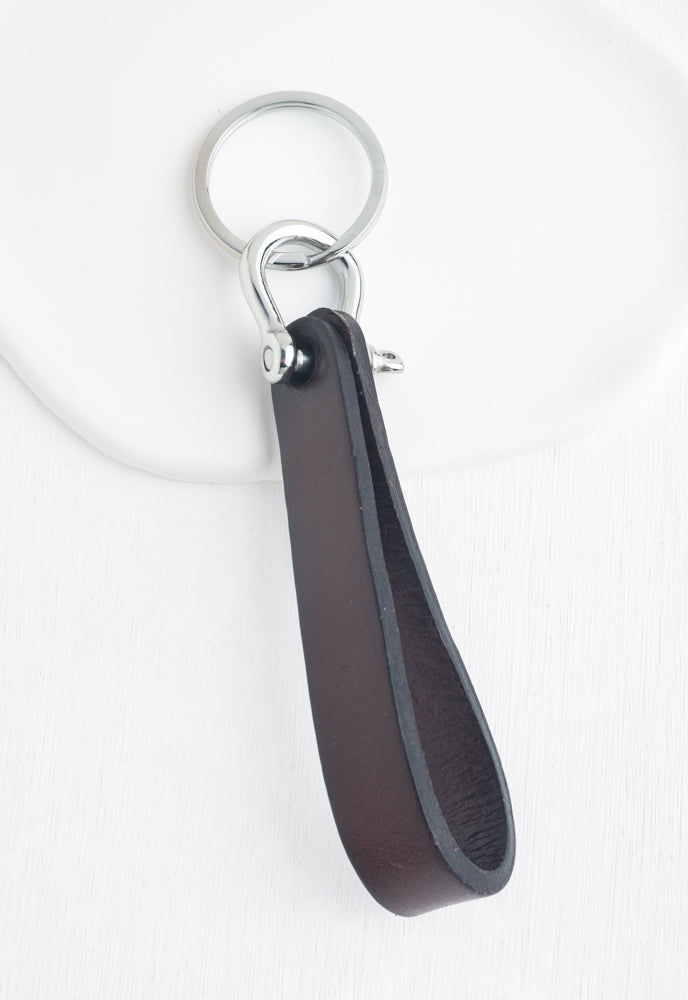 Legacy Keychain in Black Leather