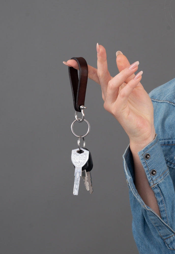 Legacy Keychain in Black Leather