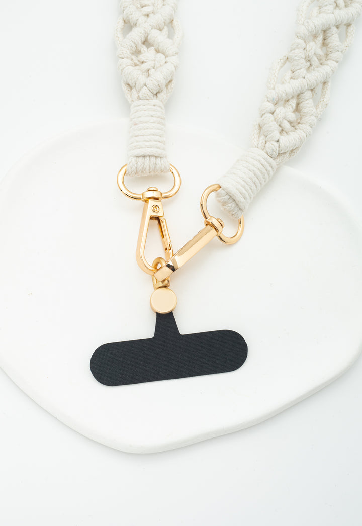 Wear Hope Macramé Crossbody Strap in Natural